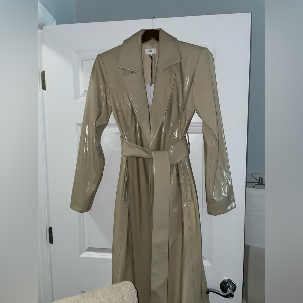 Revolve LPA Mia Trench Coat in Cashew Cream - Picture 7 of 16